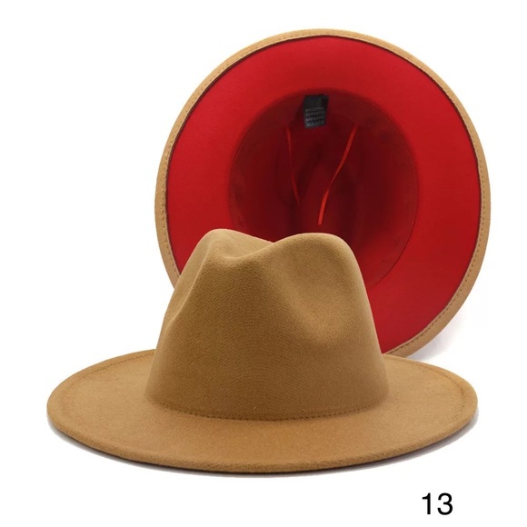 Vegan Fedora Wide No Trim Firm Brim FA Wool Hat - Picture 8 of 15